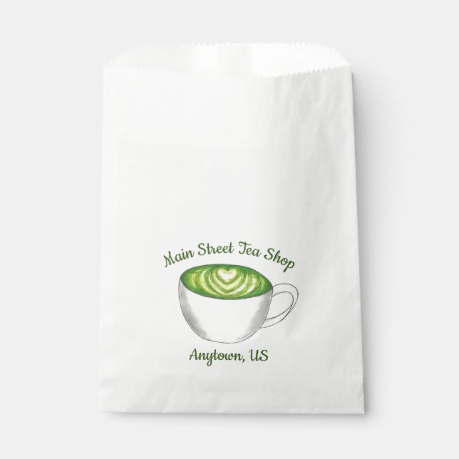 Sachets En Papier Thé personnalisé Boutique Japonaise Green Matcha L (Devant)