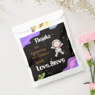Sachets En Papier Thème de fête d'anniversaire dans l'espace
