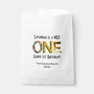 Sachets En Papier Thème de fête du premier anniversaire Safari Migno