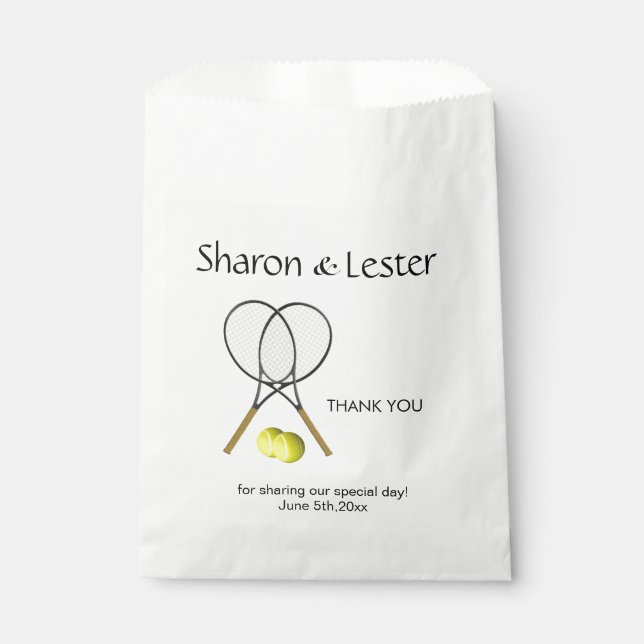Sachets En Papier Thème de tennis (Devant)