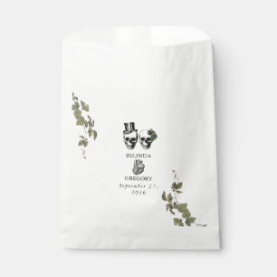 Sachets En Papier Til Death Coeur gothique Mariage des crânes florau