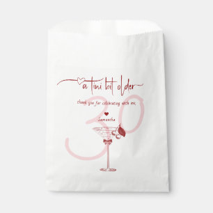 Sachets En Papier Tini Bit Ancienne Bow moderne Cherry Martini Anniv