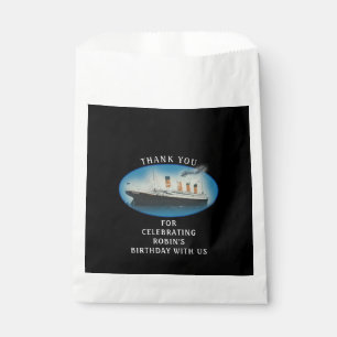Sachets En Papier Titanic Birthday Black RMS White Star Line Ship