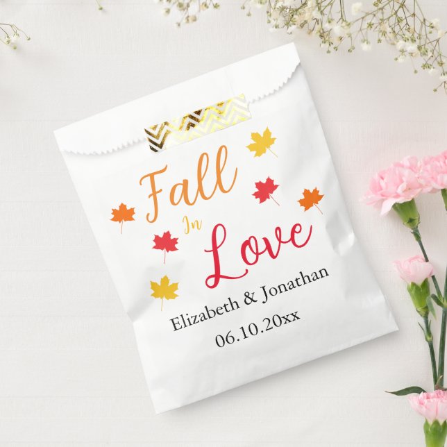 Sachets En Papier Tomber dans l'amour Mariage (Scellé)