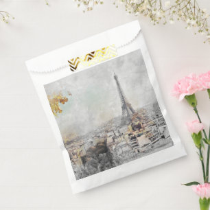 Sachets En Papier Tour Eiffel Paris France Cadeau de Mariage