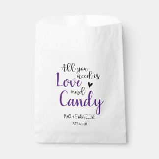 Sachets En Papier Tout ce dont vous avez besoin est Amour et bonbons