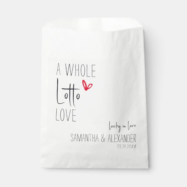 Sachets En Papier Toute Loto Loto Love Mariage Loterie Ticket Party (Devant)