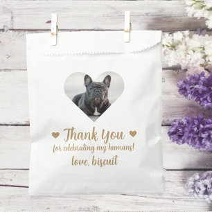 Sachets En Papier Traite de chien photo mariage Favor sac