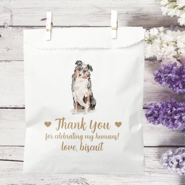 Sachets En Papier Traitement de chien Mariage Faveur Sac (Créateur téléchargé)