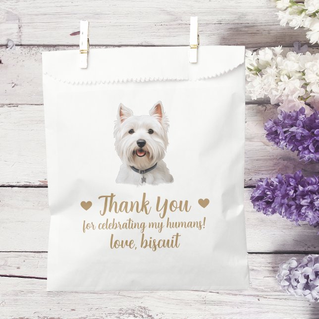 Sachets En Papier Traitement de chien Mariage Faveur Sac (Créateur téléchargé)