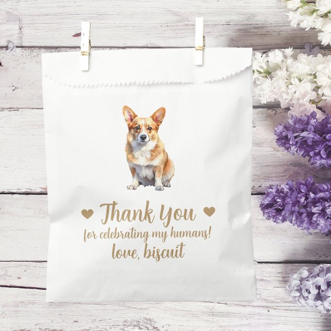 Sachets En Papier Traitement de chien Mariage Faveur Sac (Créateur téléchargé)