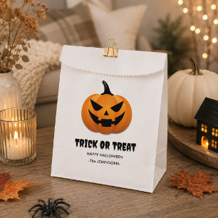 Sachets En Papier Trick ou traitement d'Halloween - Jack-o'lanterns