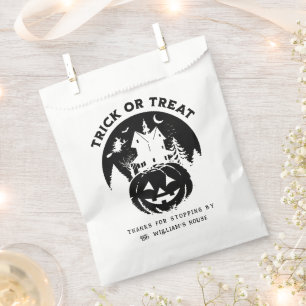 Sachets En Papier Trick Ou Traiter Halloween Maison Hantée