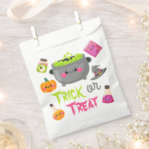 Sachets En Papier Trick ou traiter la sorcière Cauldron Halloween