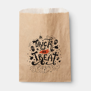 Sachets En Papier Tricoter ou traiter Halloween Party Bonbons Treat
