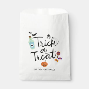 Sachets En Papier Tricoter ou traiter le bonbon d'Halloween