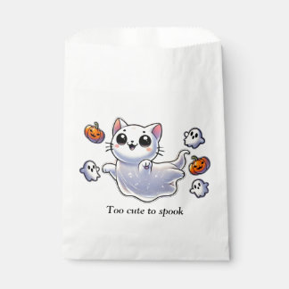 Sachets En Papier Trop mignon pour effrayer le chat fantôme
