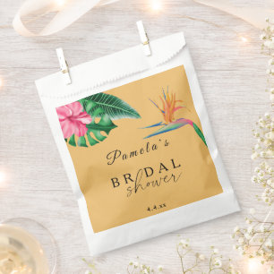 Sachets En Papier Tropical Palmiers et fleurs Baby Shower 