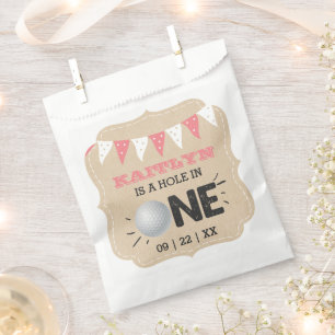 Sachets En Papier Trou en une fille Golf 1er anniversaire Par tee
