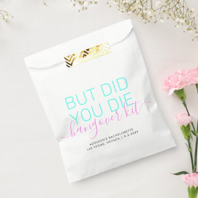 Sachets En Papier Trousse de secours pour hangover Neon Bachelorette (Scellé)