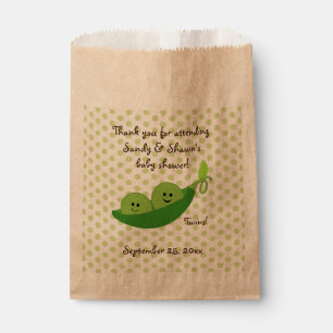 Sachets En Papier Twin Boys Peas In A Pod Baby Favoriser Sac