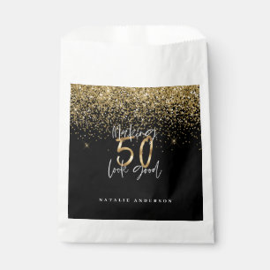 Sachets En Papier Typographie moderne parties scintillant d'or chic 