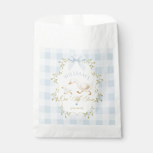 Sachets En Papier Un anniversaire de 1 an de Silly Goose Blue Gingha