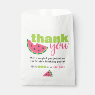 Sachets En Papier Un anniversaire de 1 an pastèque One in a Melon Me