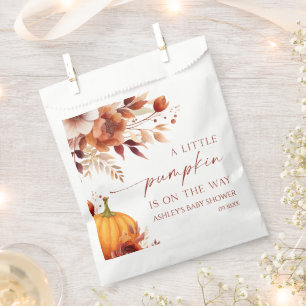Sachets En Papier Un Baby shower Floral Un Peu Citrouille Rusty Burg