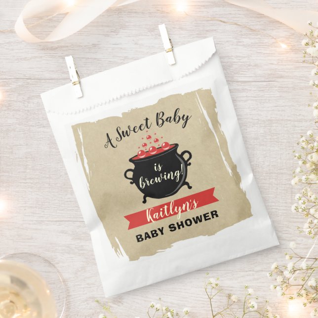 Sachets En Papier Un Bébé Doux Brasse Le Baby shower D'Halloween (Coupé)