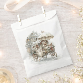 Sachets En Papier un carrosse de conte de fées avec une fille dans u