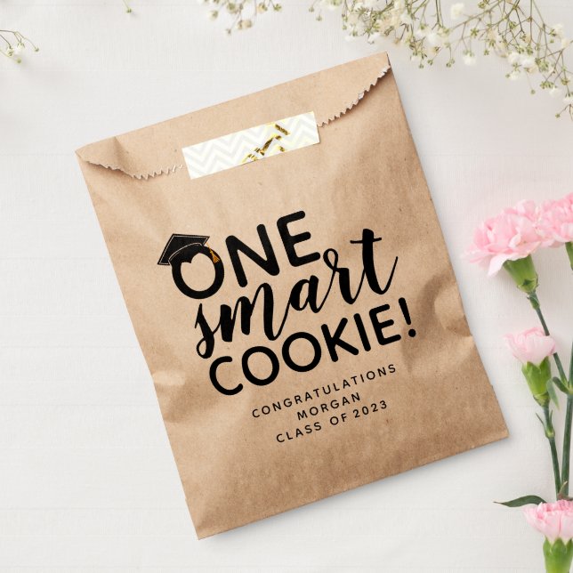 Sachets En Papier Un cookie intelligent Graduation Kraft (Scellé)