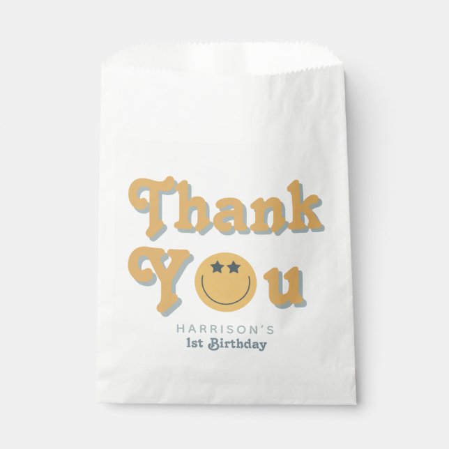 Sachets En Papier Un Cool Dude Boys mignon 1er Anniversaire Merci (Devant)