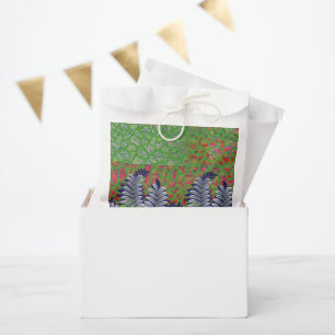 Sachets En Papier un design de motif vert et jaune