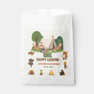 Sachets En Papier Un joyeux campeur safari bois 1er anniversaire