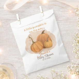 Sachets En Papier Un Petit Baby shower Citrouille