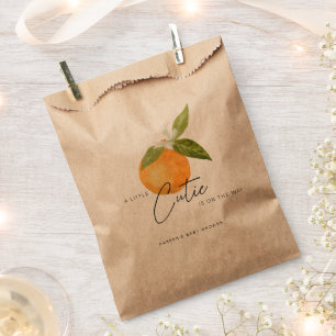 Sachets En Papier Un petit Baby shower Cutie Oranges