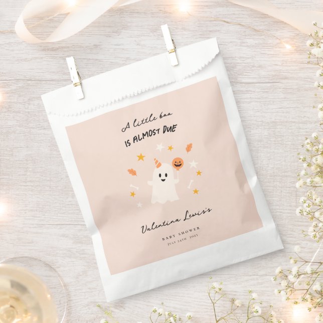 Sachets En Papier Un Petit Boo Est Presque À Baby shower (Coupé)