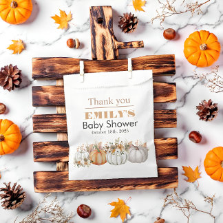 Sachets En Papier Un petit Citrouille est en route - Baby shower