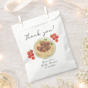 Sachets En Papier Un petit Meatball est en route Baby Shower