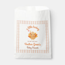 Un petit sac de faveur de Baby Shower de dinde