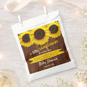 Sachets En Papier Un Petit Tournesol Est En Route ! Baby shower