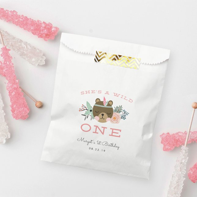 Sachets En Papier Un sauvage | Première fête d'anniversaire (Créateur téléchargé)