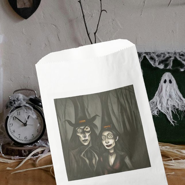 Sachets En Papier Un vampire et une sorcière à Halloween (Créateur téléchargé)