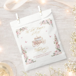 Sachets En Papier Une petite princesse en Merci de Baby shower rose