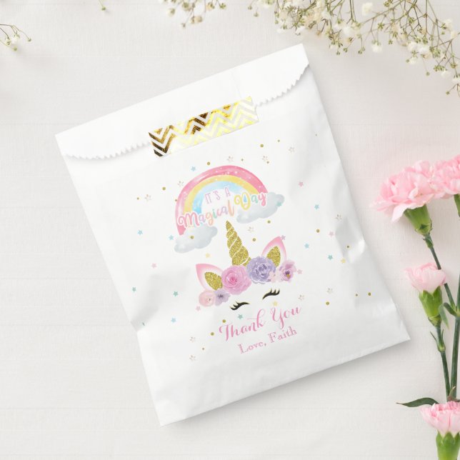 Sachets En Papier Unicorn Pastel Anniversaire Favoriser Sac (Scellé)