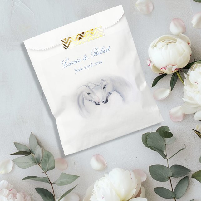 Sachets En Papier Unicornes blanches Aimer Couple (Créateur téléchargé)