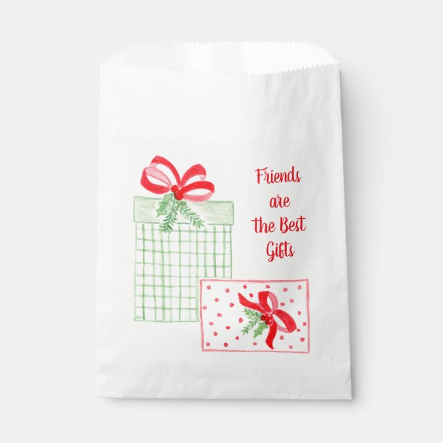 Sachets En Papier Vacances en aquarelle avec Bows AMIS (Devant)