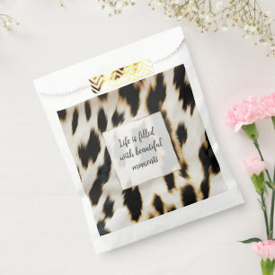 Sachets En Papier Vache blanche noire