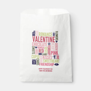 Sachets En Papier Valentine Mots Valentine's Day Favor Bag